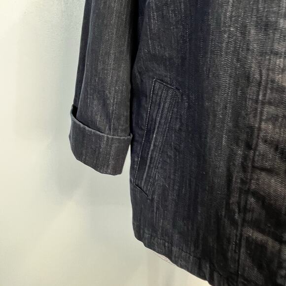 Talbots Denim Jean Jacket Women's Size M Stretch Trapeze Casual Career Boho - Picture 5 of 9